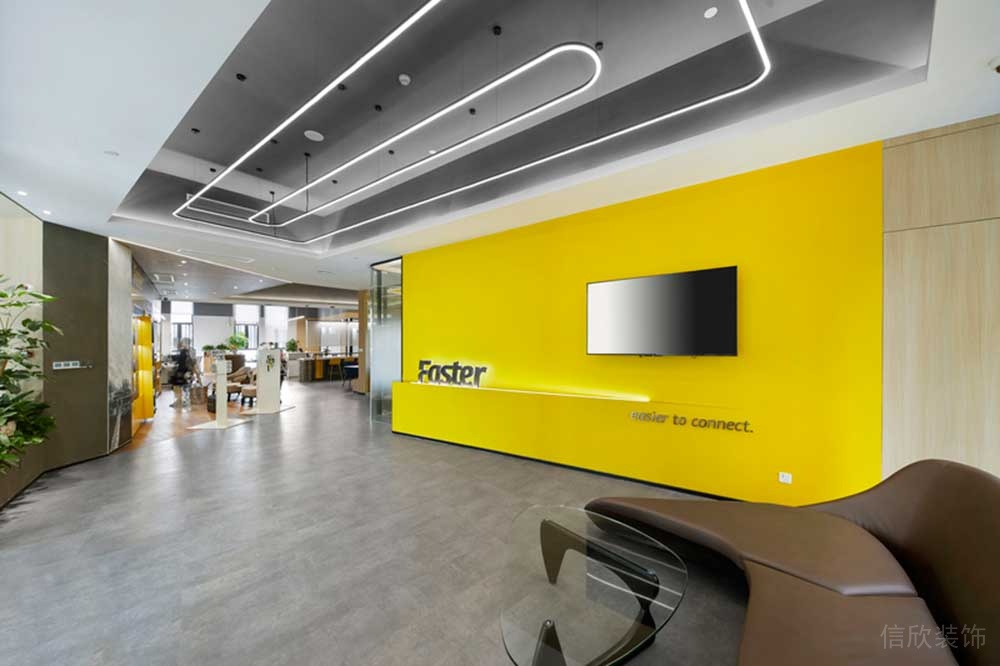 深圳南山區(qū)酷派大廈現(xiàn)代風格辦公室裝修前廳 深圳南山區(qū)酷派大廈現(xiàn)代風格辦公室裝修前廳