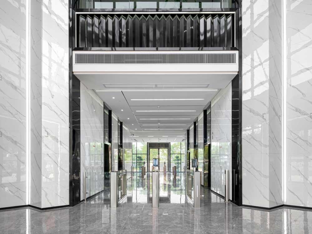 深圳羅湖區(qū)華潤大廈現(xiàn)代簡約風(fēng)格辦公室設(shè)計案例灰色大理石地面