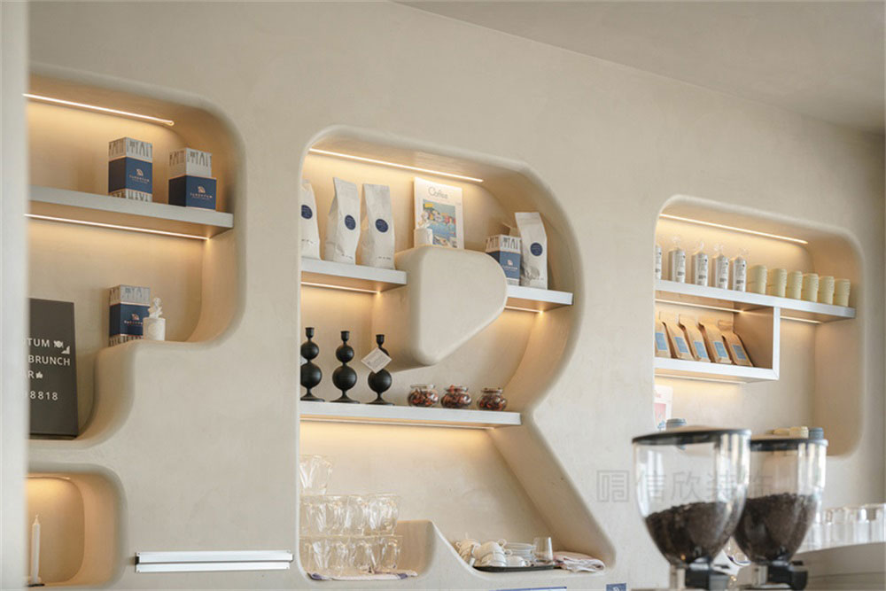深圳寶安簡約風咖啡餐吧裝修設(shè)計軟裝陳設(shè)