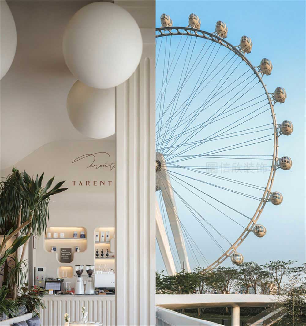 深圳寶安簡約風咖啡餐吧裝修設(shè)計室外景觀