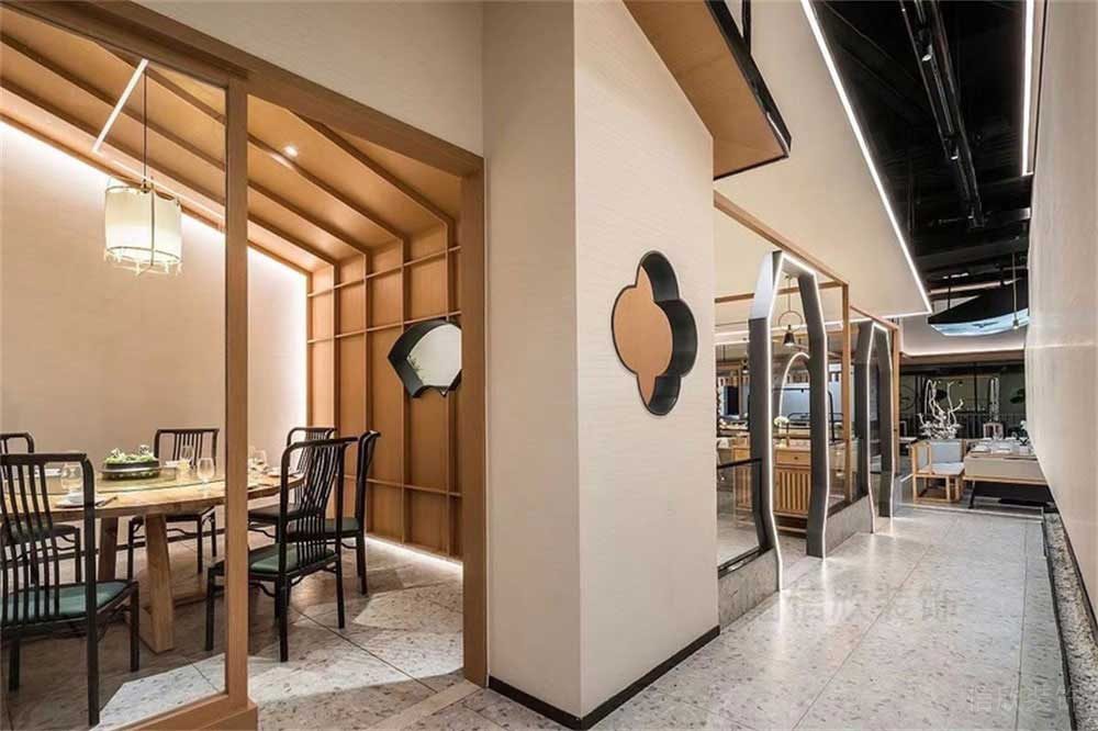 深圳寶安新中式餐廳包間裝修設(shè)計