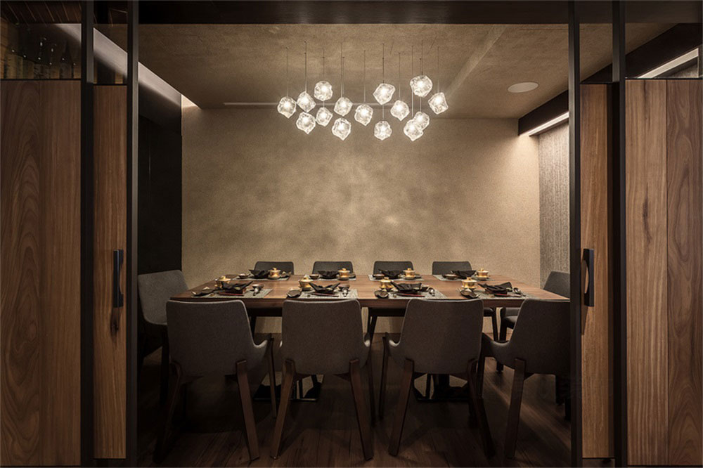 深圳寶安簡約風中餐廳裝修設(shè)計案例包廂