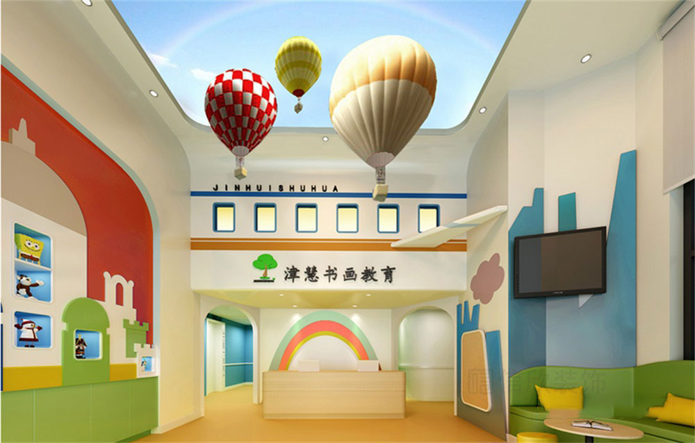 深圳市龍崗區(qū)平湖津慧書畫教育培訓(xùn)基地裝修設(shè)計(jì)大廳