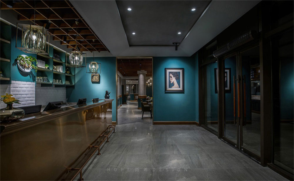 深圳鹽田混搭風(fēng)美食廣場裝修設(shè)計材料質(zhì)感