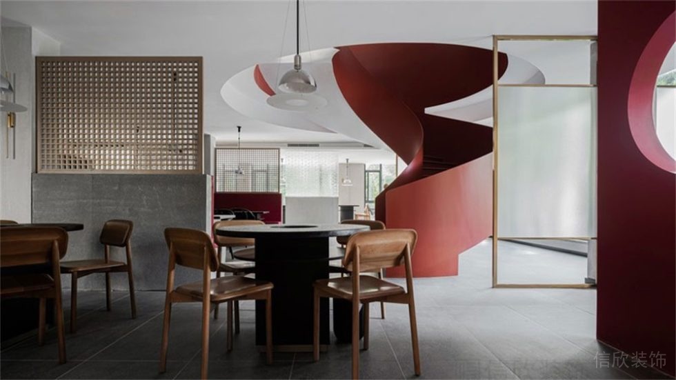 現(xiàn)代中式風(fēng)格京味餐廳裝修設(shè)計樓梯