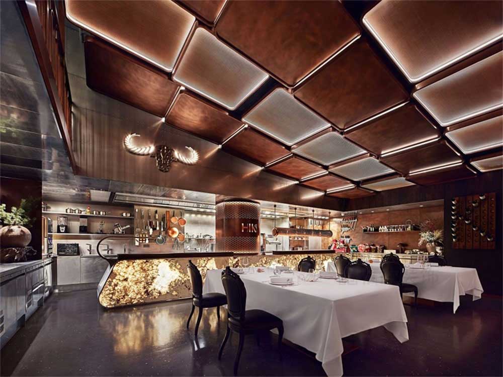 深圳龍華簡約美式風格私房菜餐飲店裝修設(shè)計用餐區(qū)