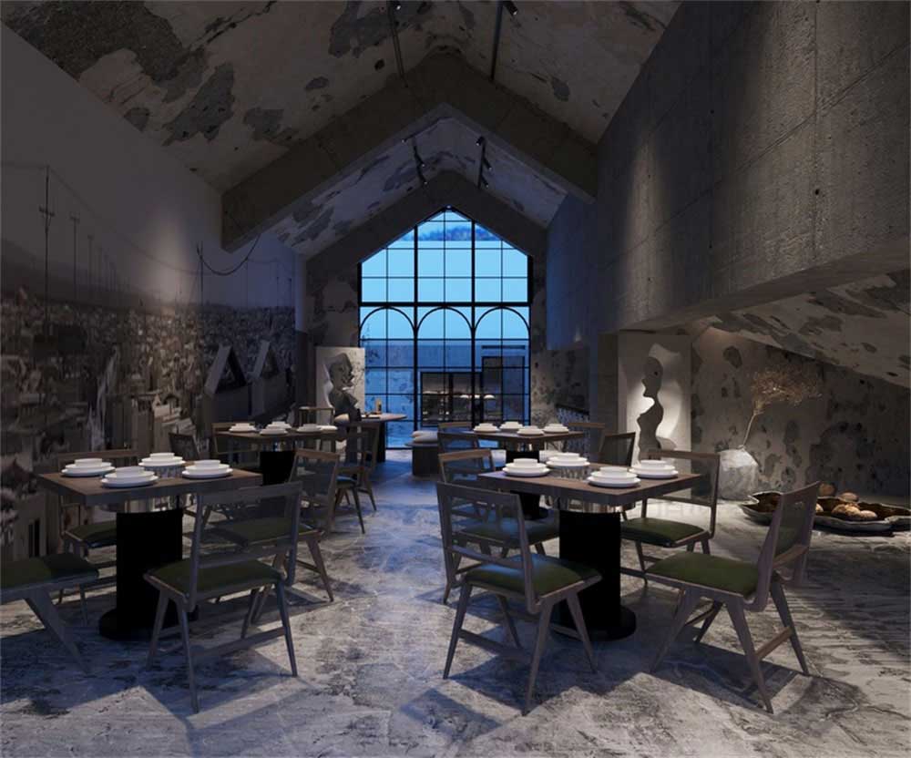 深圳龍華后現(xiàn)代工業(yè)混搭式異域風(fēng)情餐廳裝修設(shè)計(jì)藝術(shù)陳列裝飾品