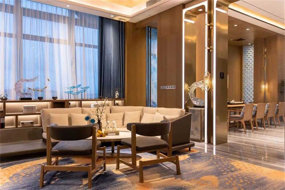 深圳龍崗藍調(diào)輕奢風(fēng)格酒吧裝修設(shè)計貴賓包房休閑區(qū)