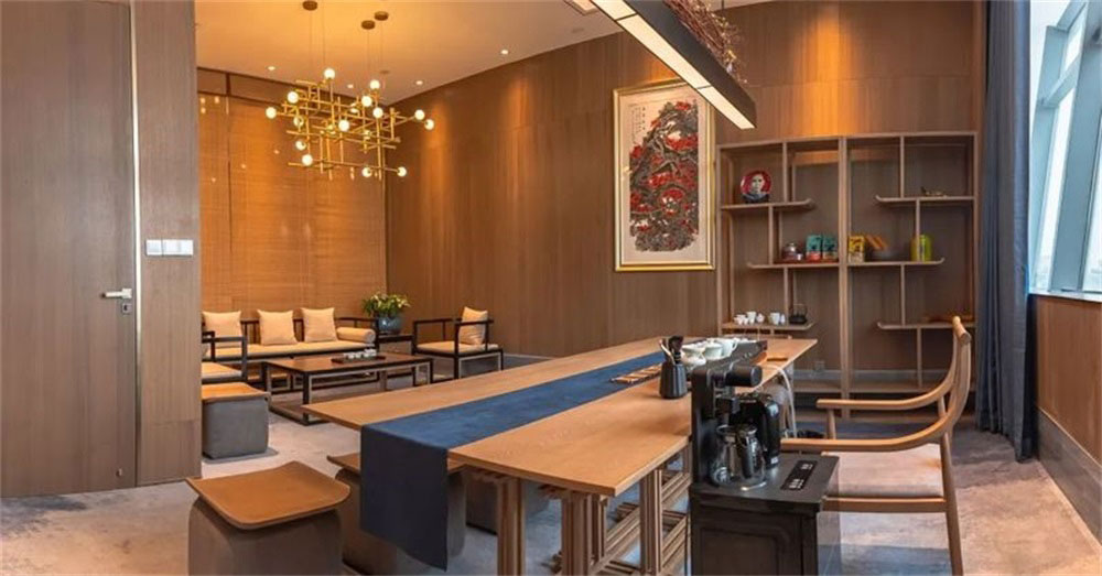 深圳龍崗藍調(diào)輕奢風(fēng)格酒吧裝修設(shè)計中式包房會客區(qū)