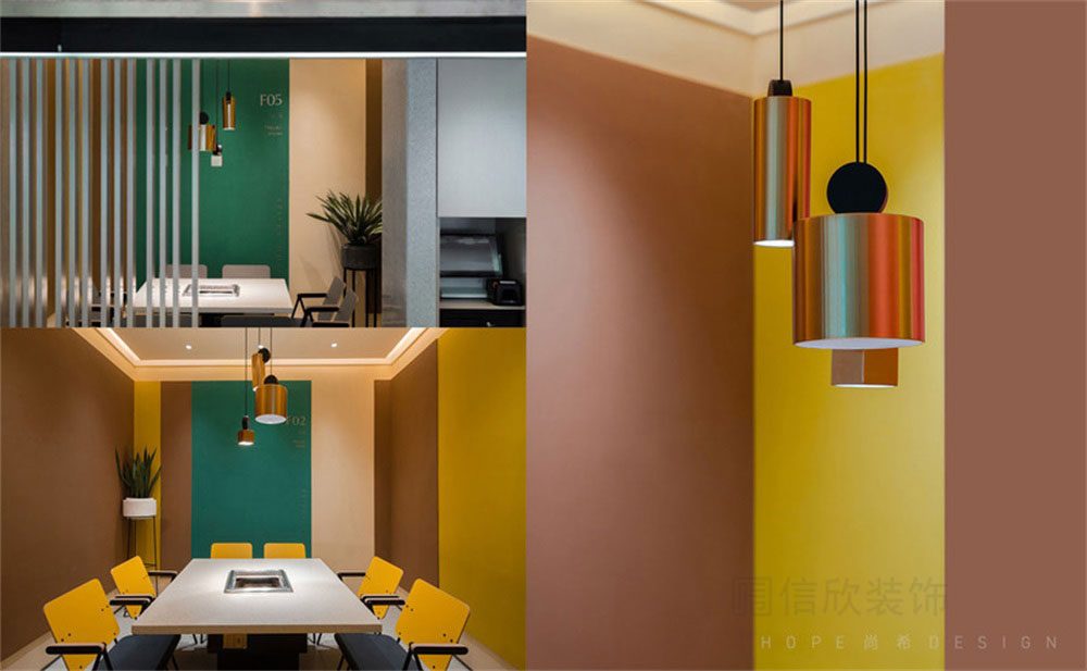 深圳南山現(xiàn)代簡約風(fēng)格火鍋店裝修設(shè)計(jì)包廂