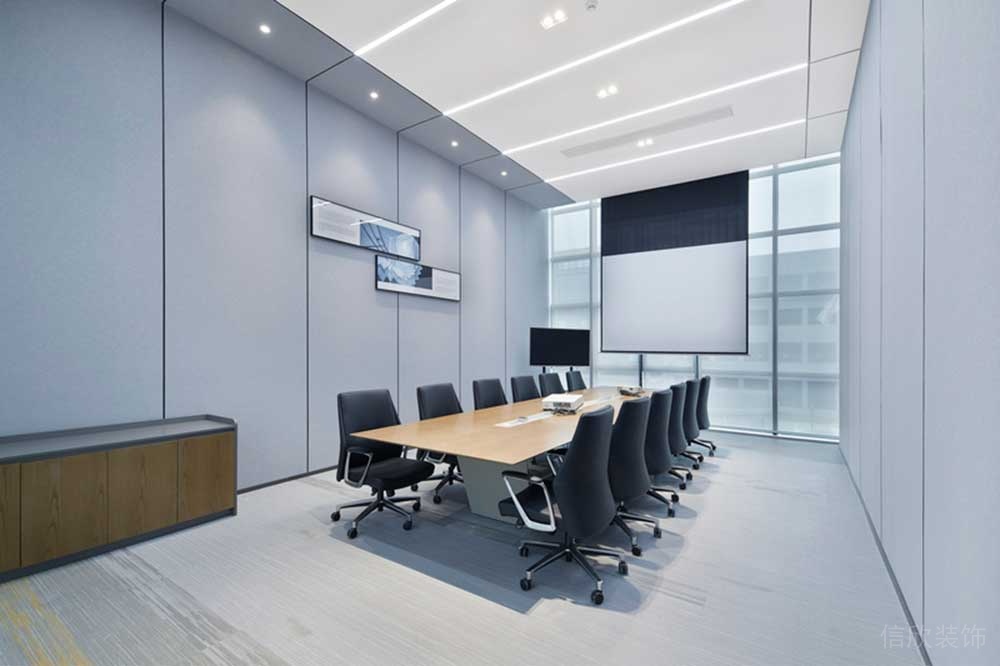 南山區(qū)訊美科技廣場(chǎng)現(xiàn)代風(fēng)格辦公室裝修會(huì)議室