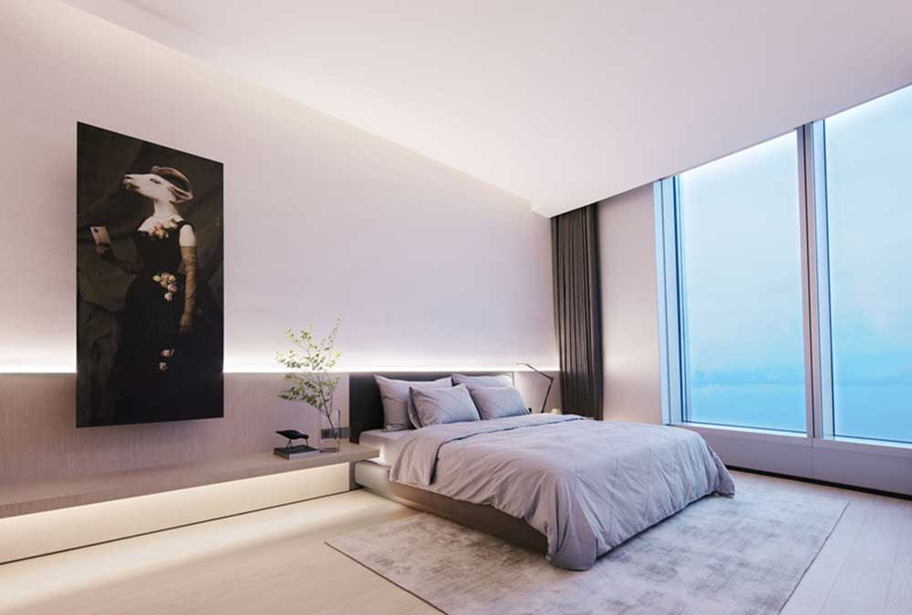 萬科濱海云中心極簡風格公司裝修設(shè)計案例總經(jīng)理休息室