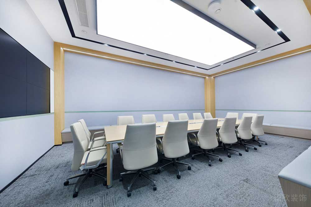 深圳市龍華區(qū)鴻榮源天俊現(xiàn)代簡(jiǎn)約風(fēng)格辦公室裝修接待座談室