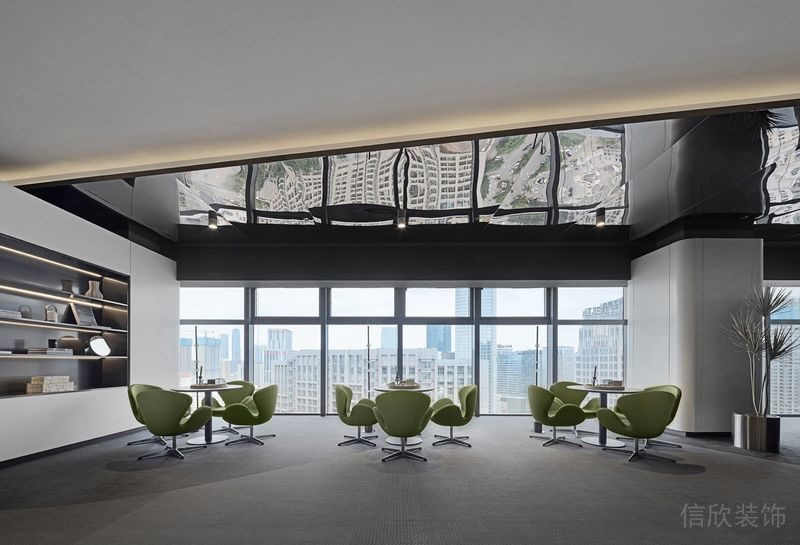 深圳福田卓越城現(xiàn)代風(fēng)格辦公室裝修設(shè)計(jì)商務(wù)洽談廳