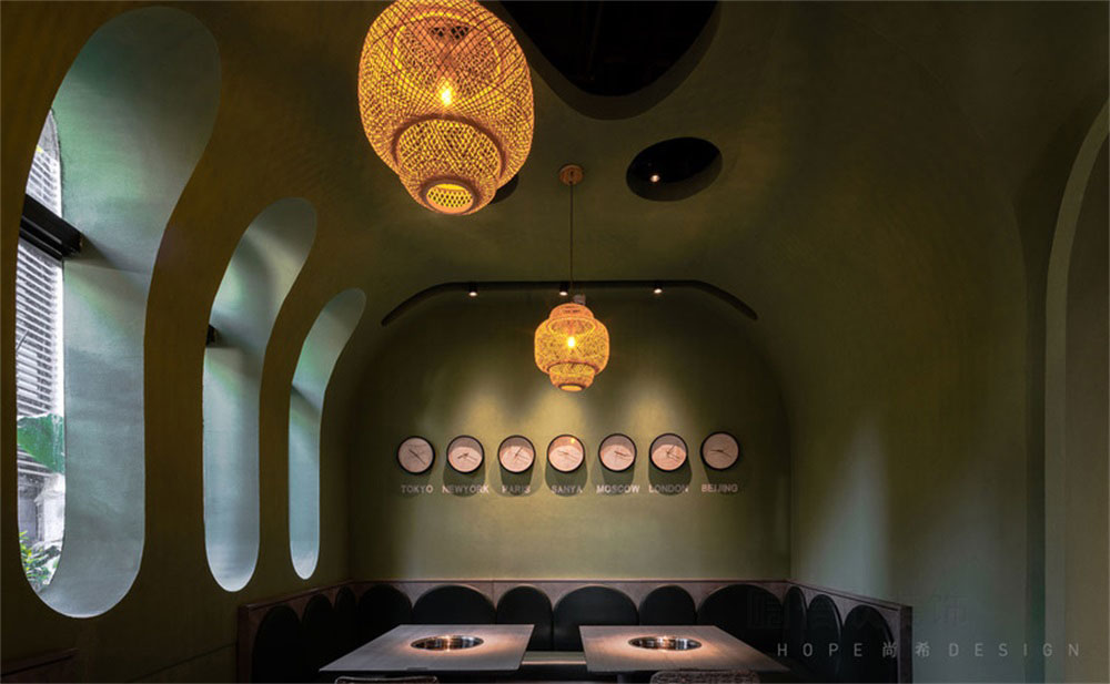 深圳寶安簡約風(fēng)格椰子雞餐廳裝修設(shè)計工藝細節(jié)