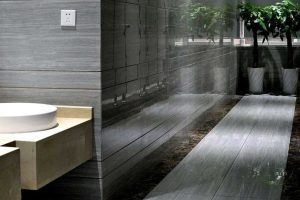 灰色辦公室衛(wèi)生間裝修效果地臺設(shè)計防水大理石瓷磚洗手臺設(shè)計