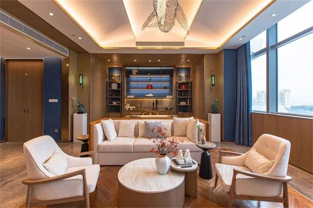 深圳龍崗藍調(diào)輕奢風(fēng)格酒吧裝修設(shè)計貴賓客房休息區(qū)