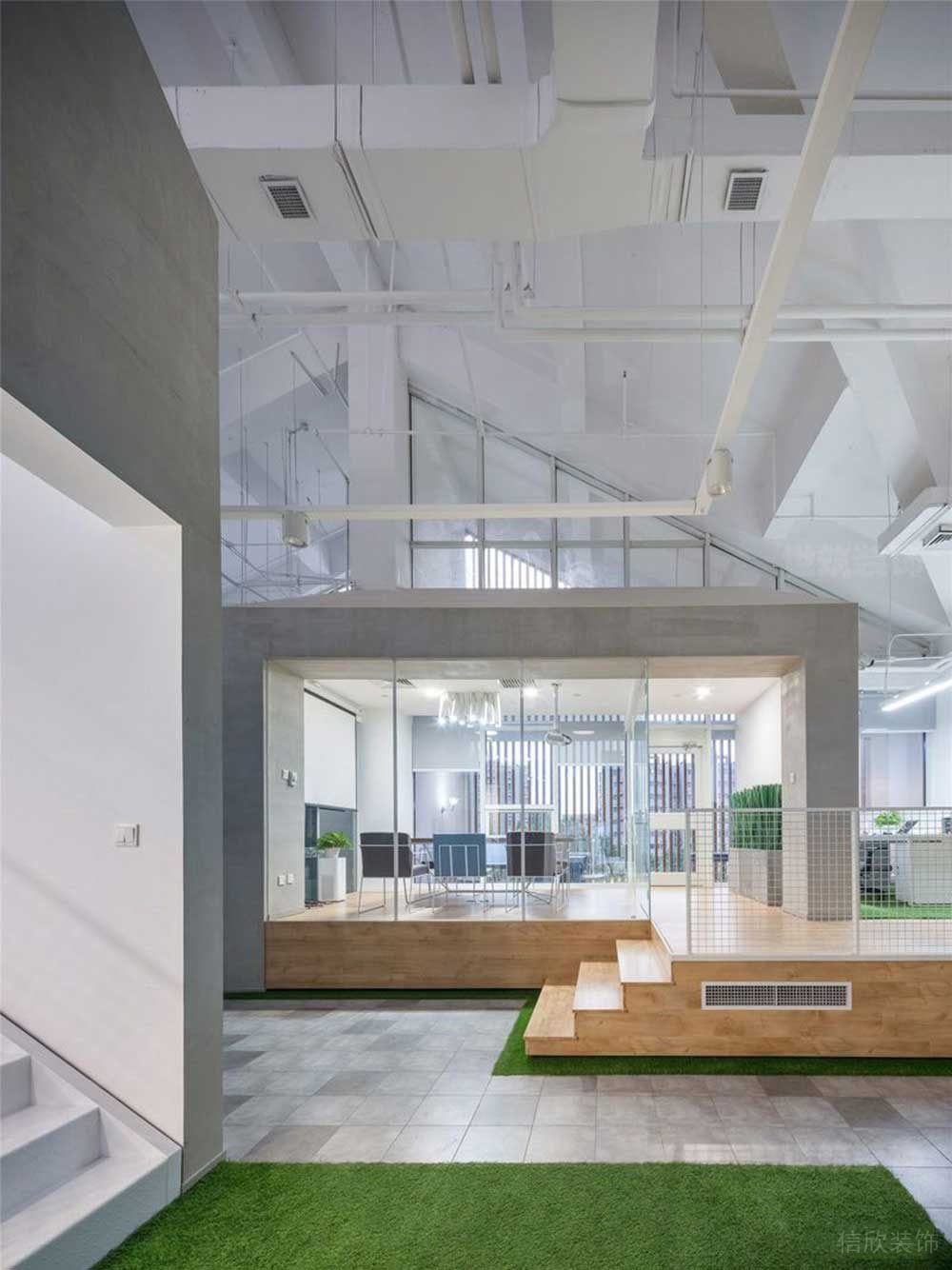 北歐工業(yè)風(fēng)辦公室動(dòng)線空間裝修圖