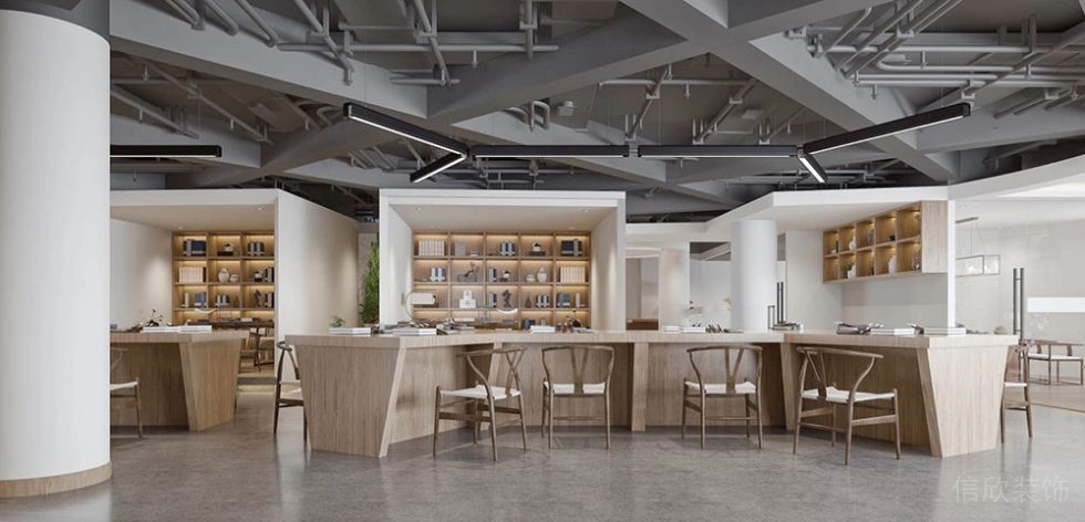 北歐工業(yè)風辦公室休閑閱覽區(qū)裝修圖