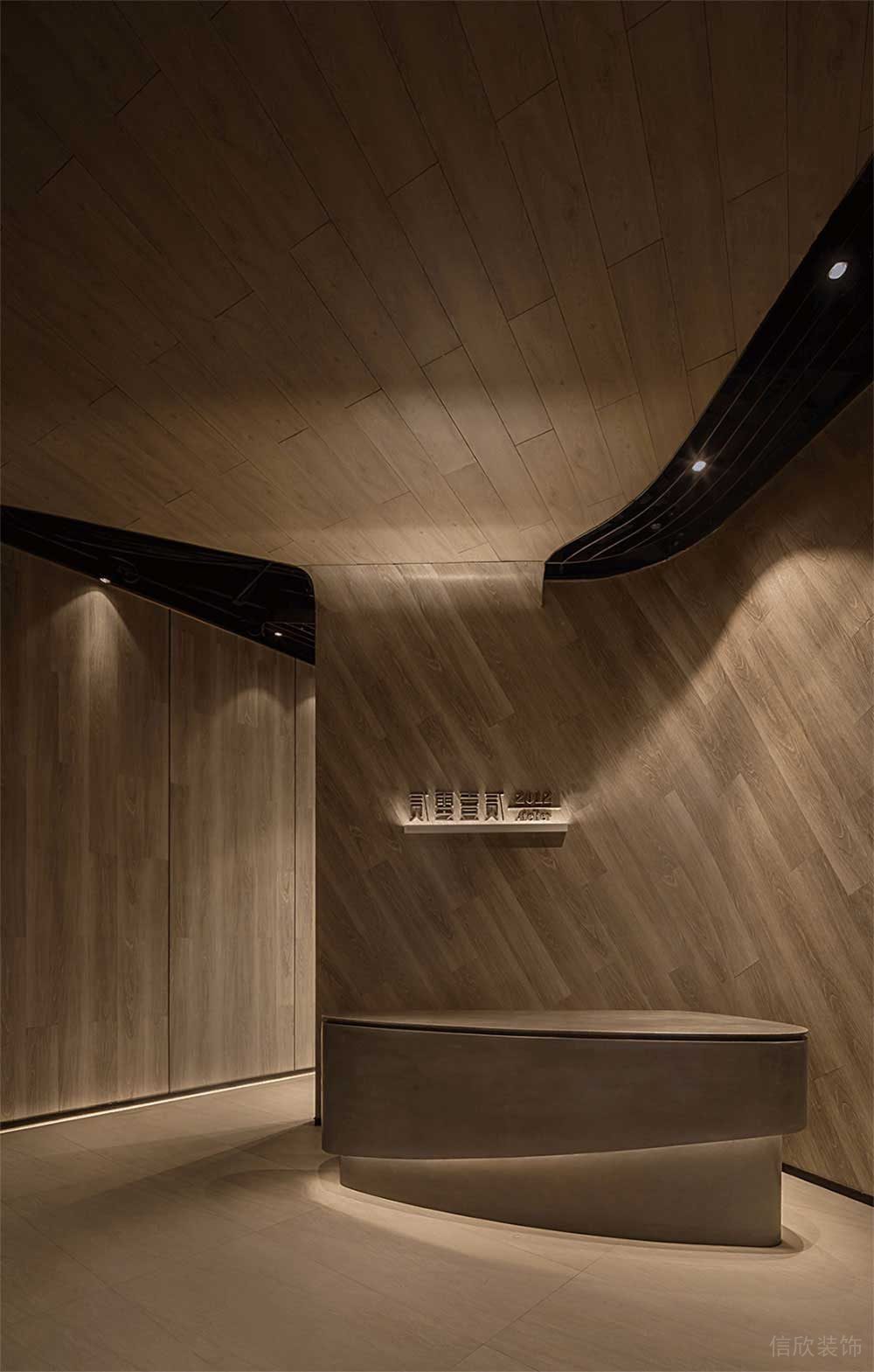 北歐簡約風格商務(wù)辦公空間前臺接待廳裝修圖