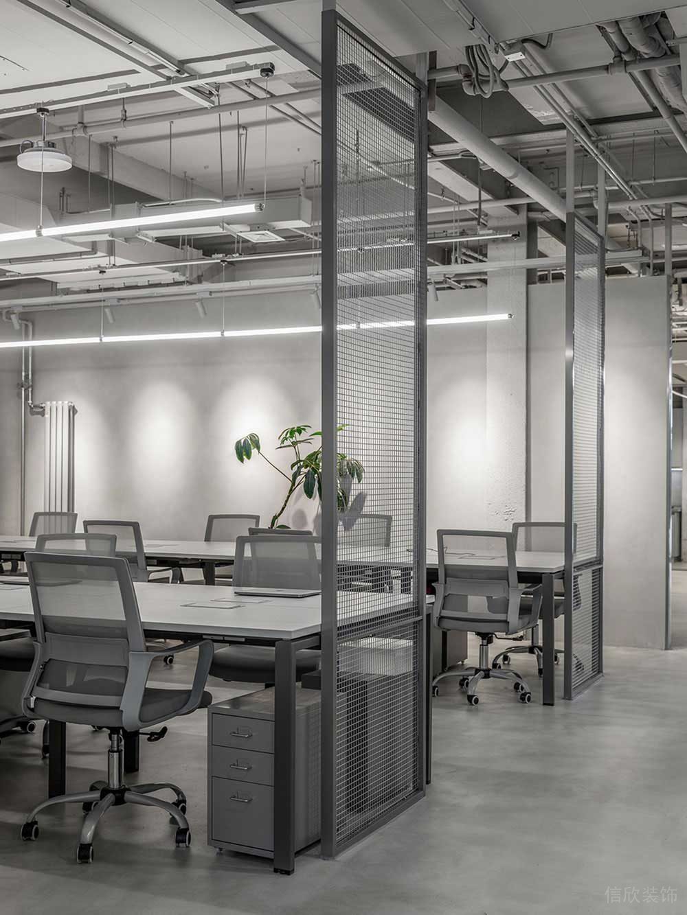 工業(yè)風(fēng)辦公場(chǎng)所工作區(qū)空間設(shè)計(jì)裝修圖