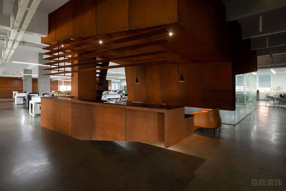 工業(yè)風辦公空間案例綜合辦公廳裝修圖