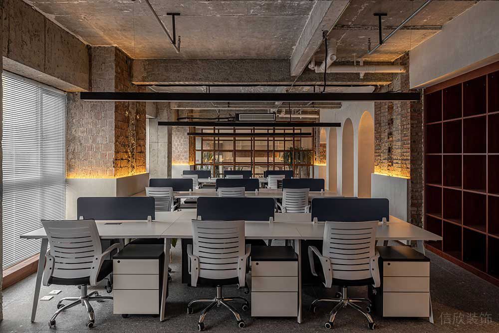 工業(yè)風辦公空間辦公區(qū)設(shè)計裝修圖