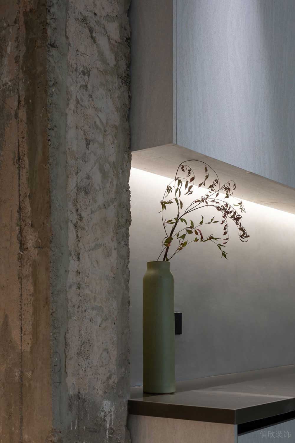 工業(yè)風辦公室茶水間操作臺設(shè)計裝修圖