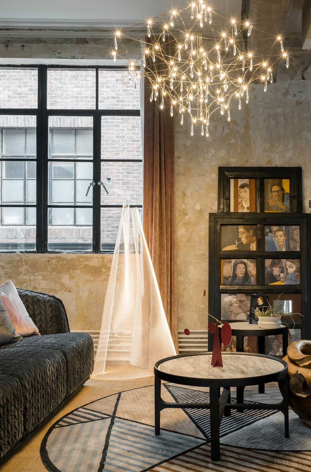 工業(yè)風辦公室接待區(qū)設(shè)計裝修圖