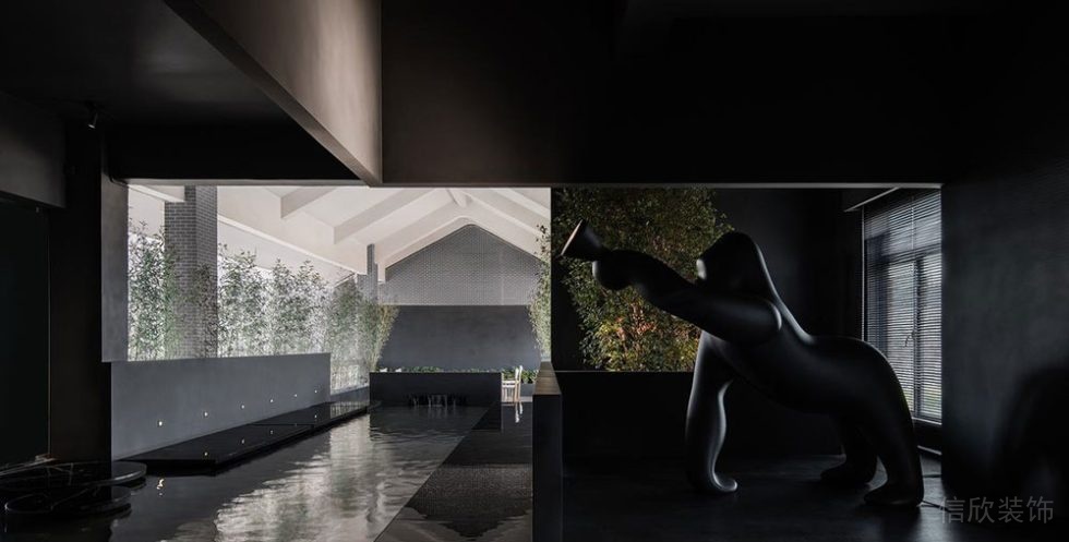 工業(yè)風商務(wù)辦公場所水景設(shè)計實景圖