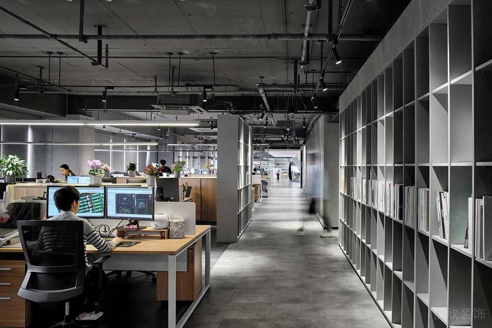 工業(yè)風商務(wù)辦公空間辦公大廳設(shè)計案例裝修圖