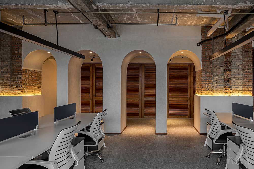 工業(yè)風商務(wù)辦公空間辦公區(qū)設(shè)計裝修圖