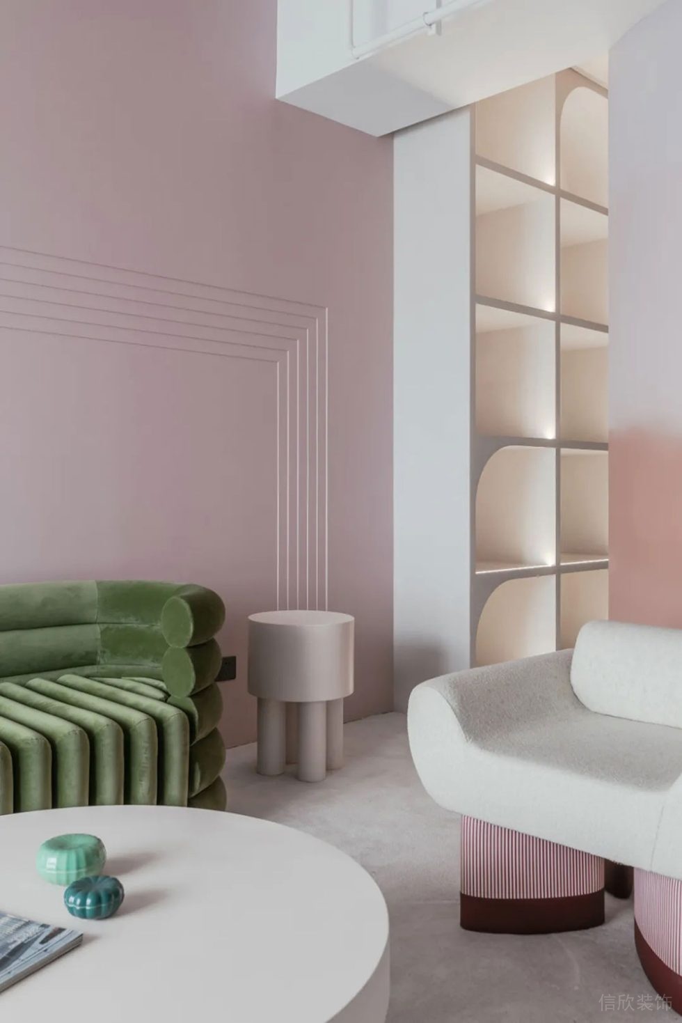 簡約北歐風辦公場所案例休閑會客區(qū)設(shè)計裝修圖