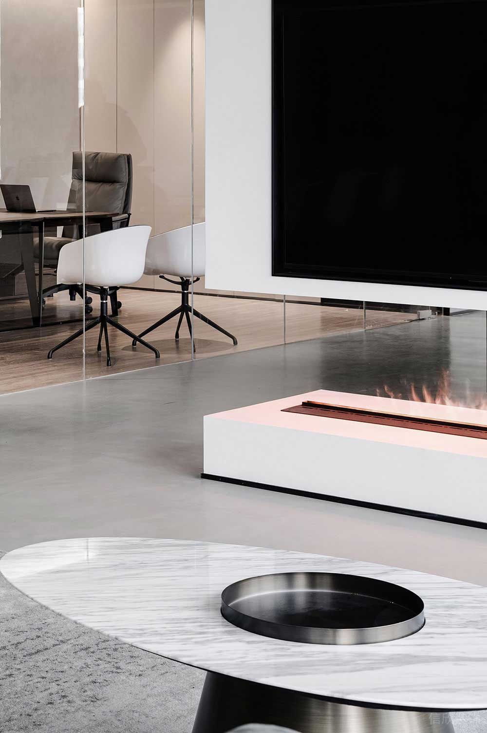 簡約風(fēng)格辦公場所案例會(huì)客接待區(qū)空間設(shè)計(jì)裝修圖