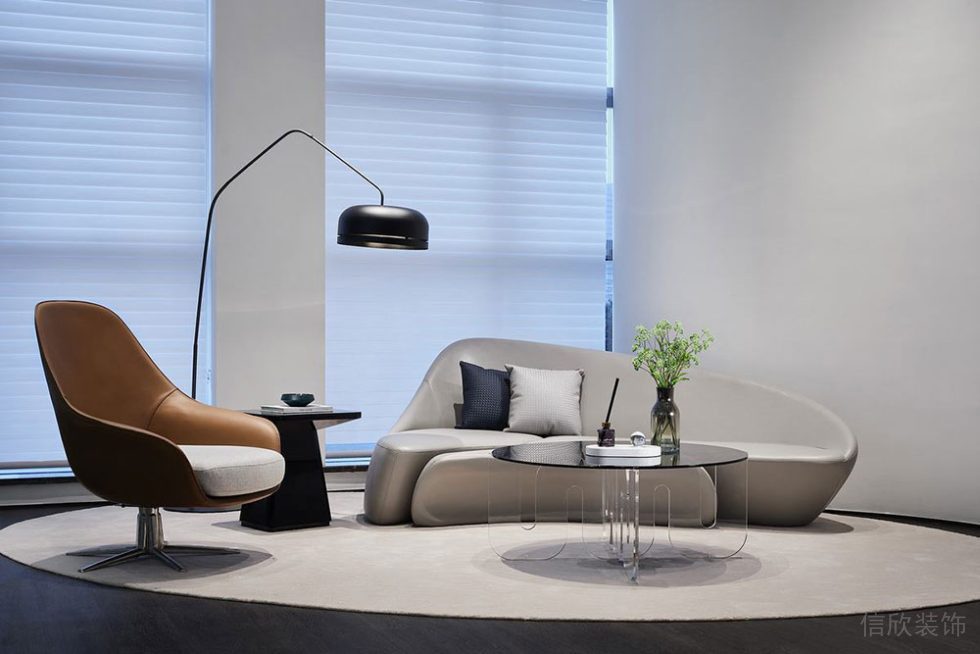 簡約風(fēng)格商務(wù)辦公空間會(huì)客休閑區(qū)裝修圖