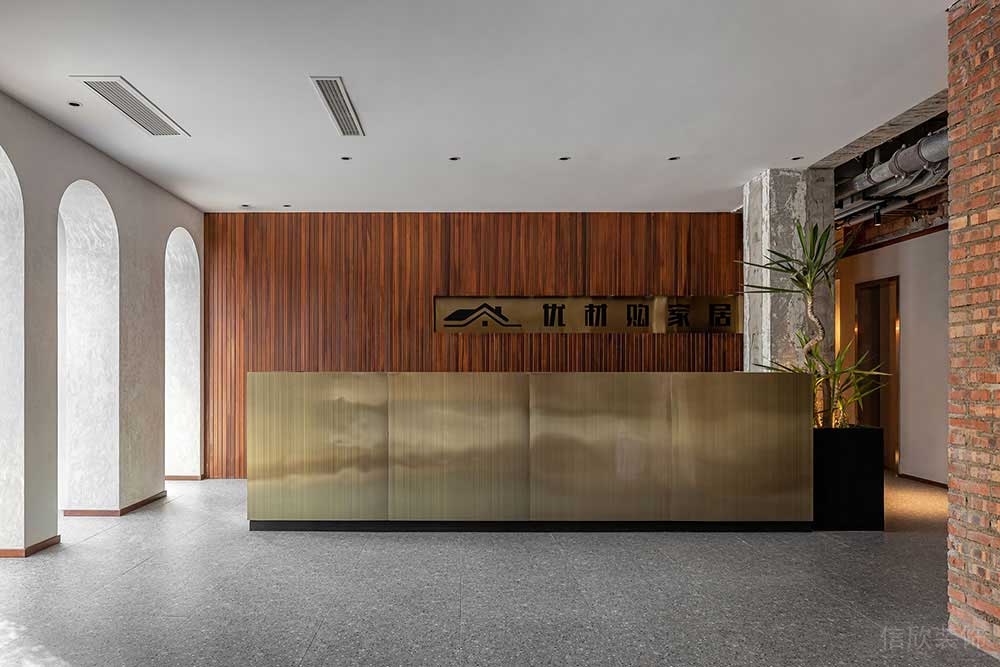 簡(jiǎn)約工業(yè)風(fēng)辦公室項(xiàng)目前廳裝修圖