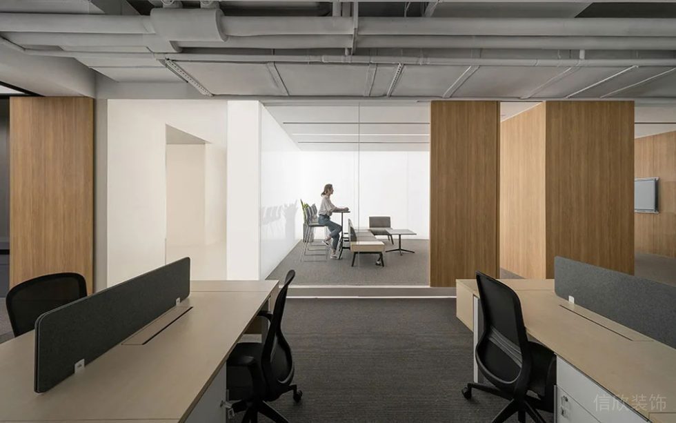 簡(jiǎn)約工業(yè)風(fēng)商務(wù)辦公空間公共走廊設(shè)計(jì)裝修圖