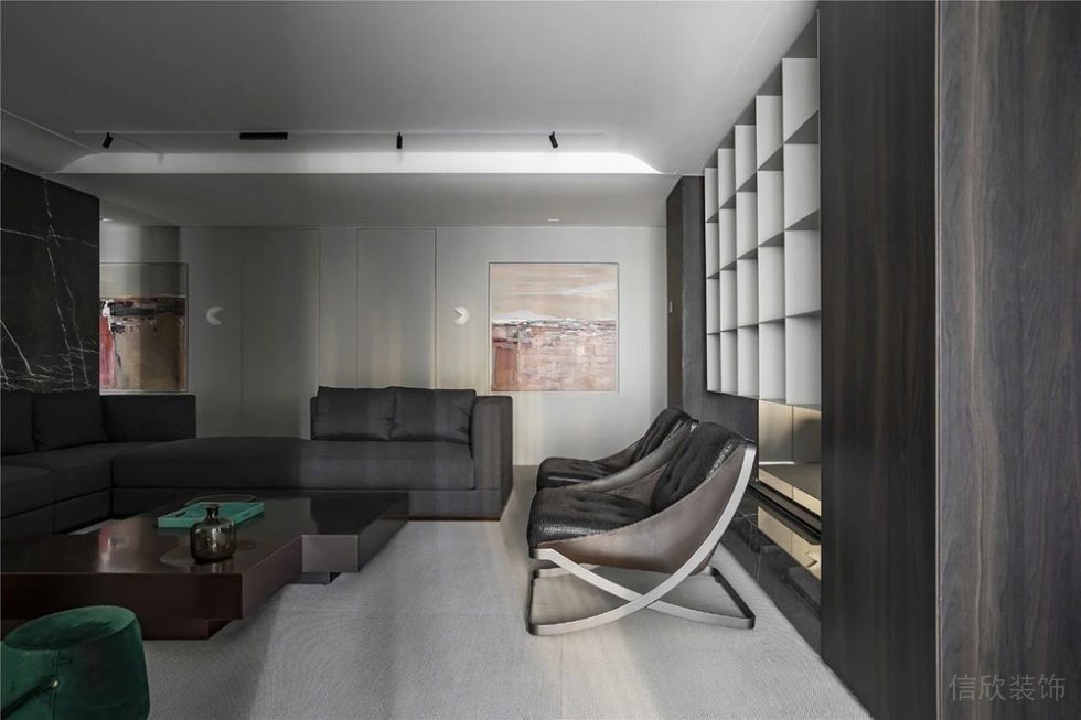 簡(jiǎn)約美式風(fēng)格辦公空間貴賓接待室裝修圖