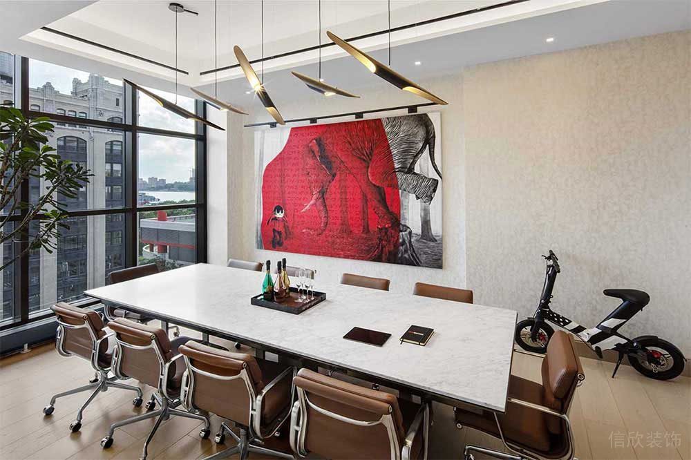 簡約美式風(fēng)格商務(wù)辦公空間會議室設(shè)計(jì)裝修圖