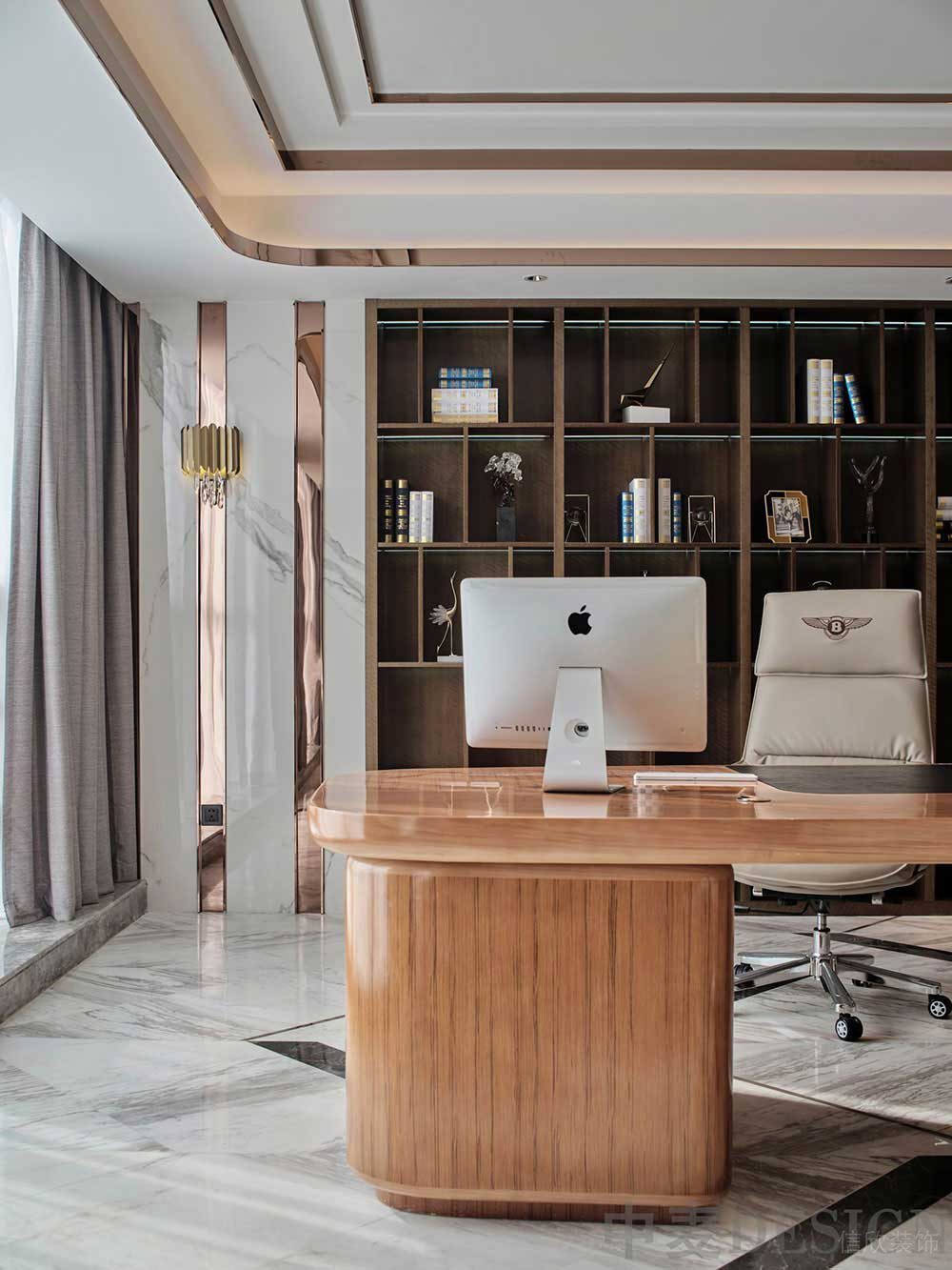 輕奢風(fēng)格商務(wù)辦公室總經(jīng)理辦公室設(shè)計(jì)裝修圖