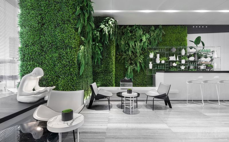 現(xiàn)代北歐風(fēng)格辦公室茶水休閑區(qū)裝修圖