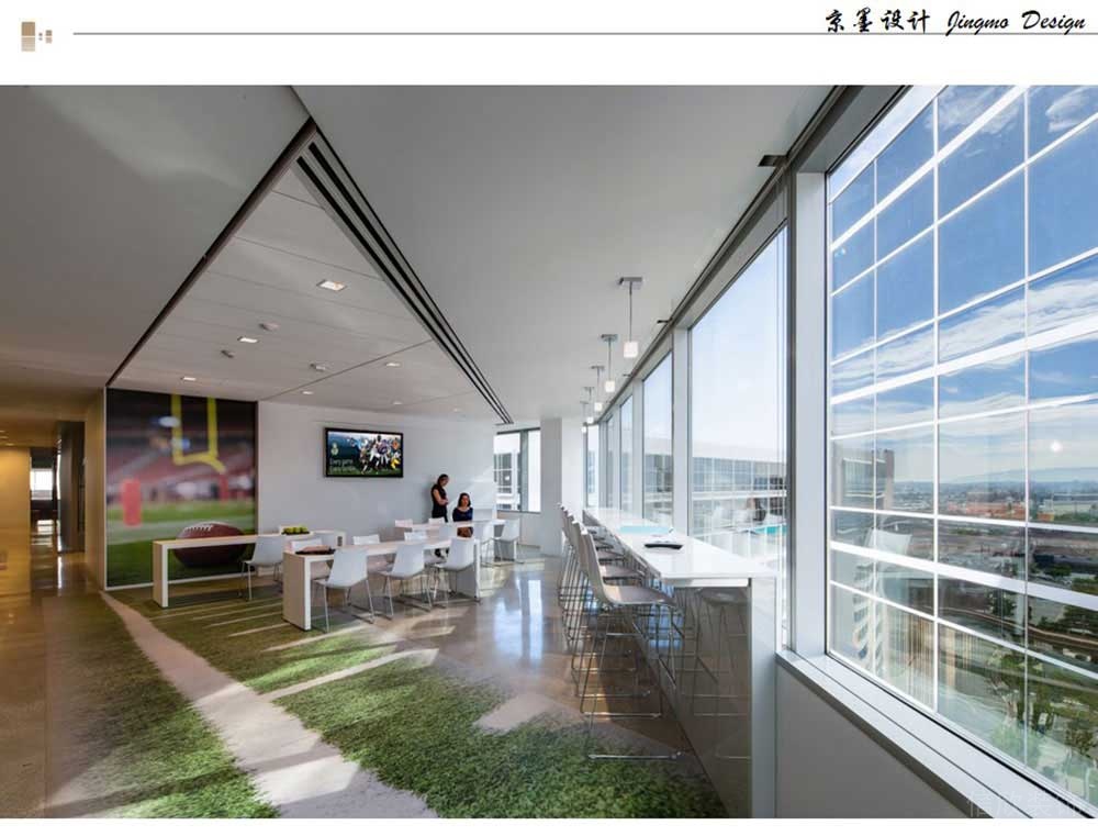 現(xiàn)代北歐風商務辦公場所休閑廳設計裝修圖