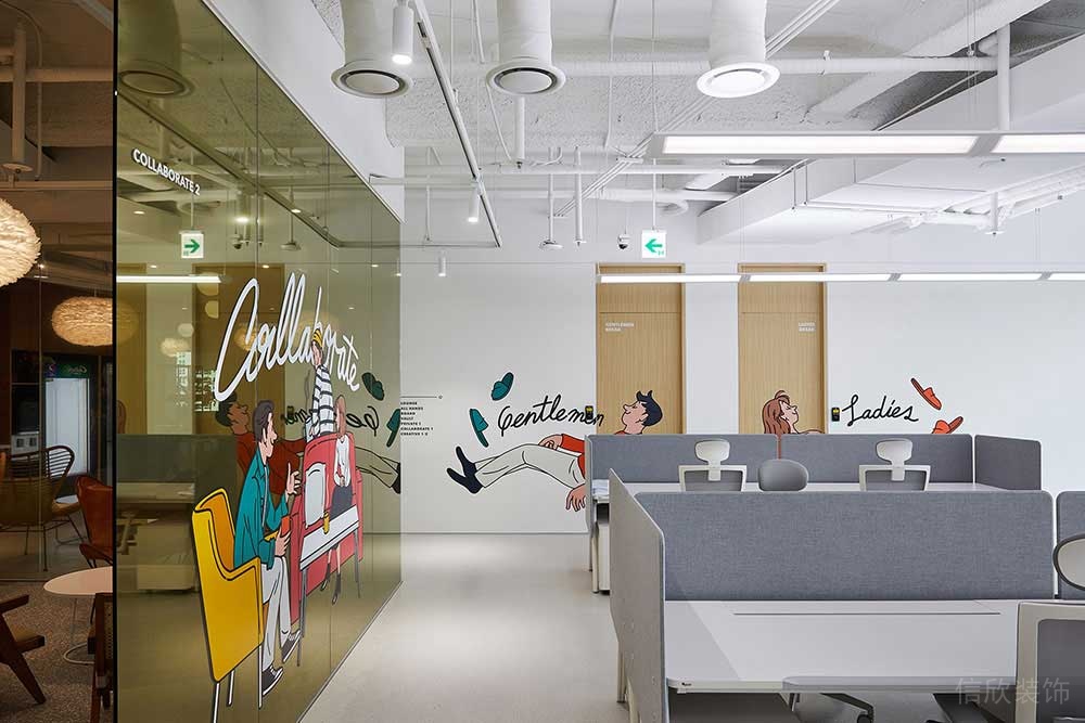 現(xiàn)代北歐風商務辦公場所綜合辦公區(qū)裝修圖