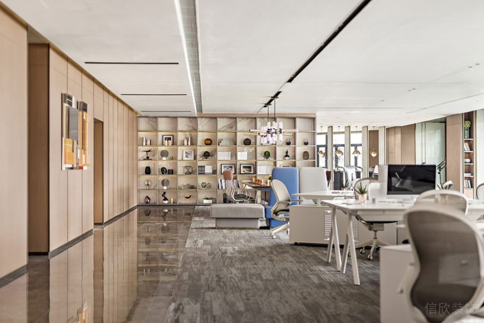 現(xiàn)代北歐風商務辦公場所綜合辦公廳裝修圖