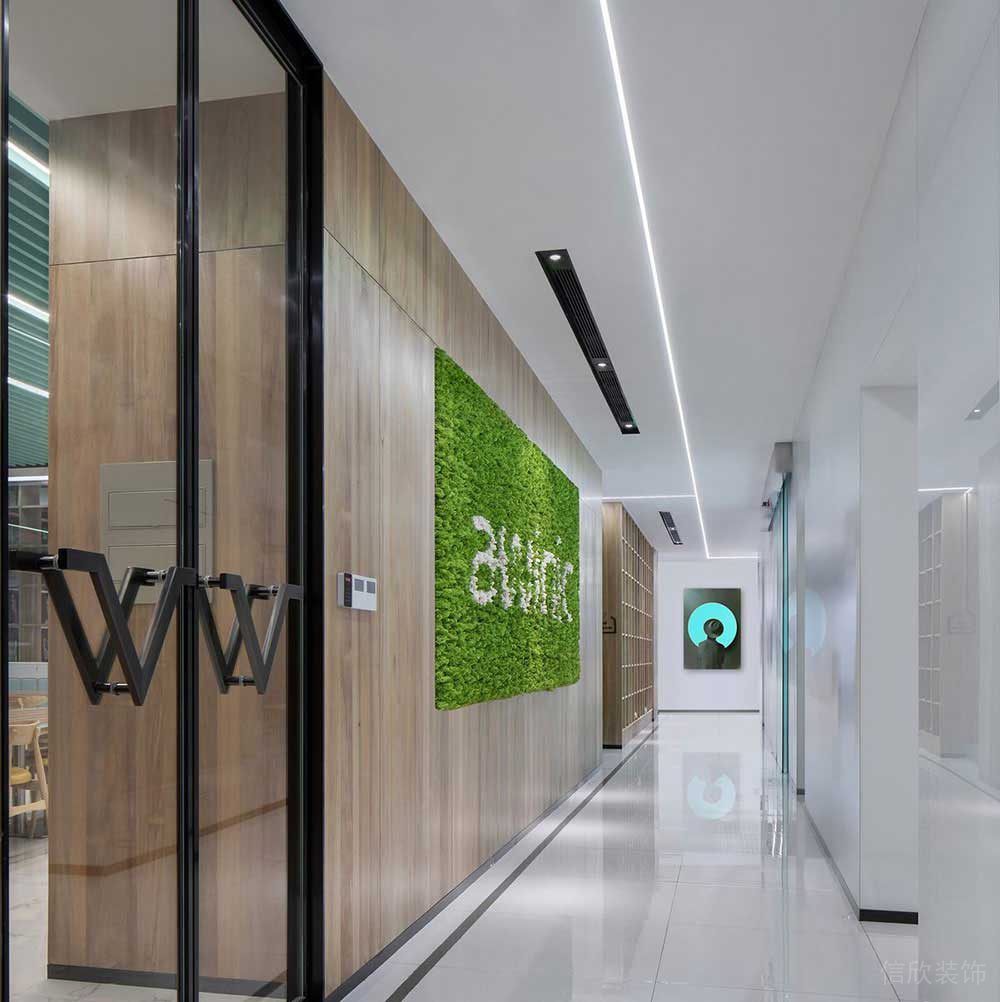 現(xiàn)代北歐風商務辦公場所走廊空間裝修圖