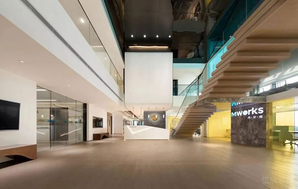 現(xiàn)代風格辦公空間案例接待大堂設(shè)計裝修圖