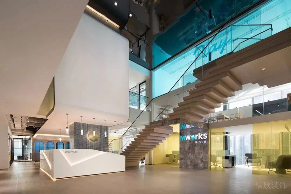 現(xiàn)代風(fēng)格辦公空間接待大堂設(shè)計案例裝修圖