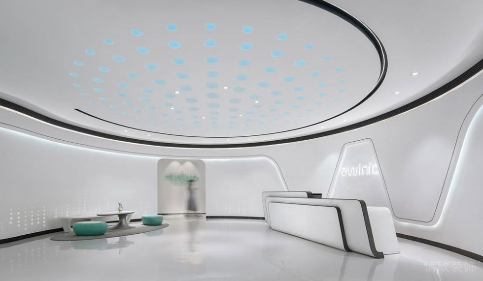 現(xiàn)代風(fēng)格辦公室接待大廳空間設(shè)計(jì)裝修圖