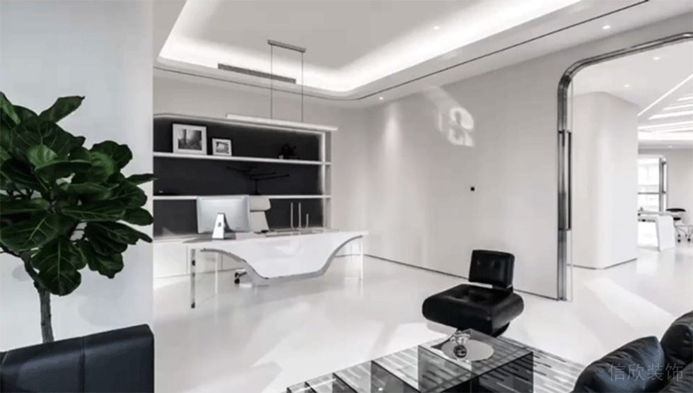 現(xiàn)代風(fēng)格辦公室經(jīng)理獨立工作空間設(shè)計裝修圖