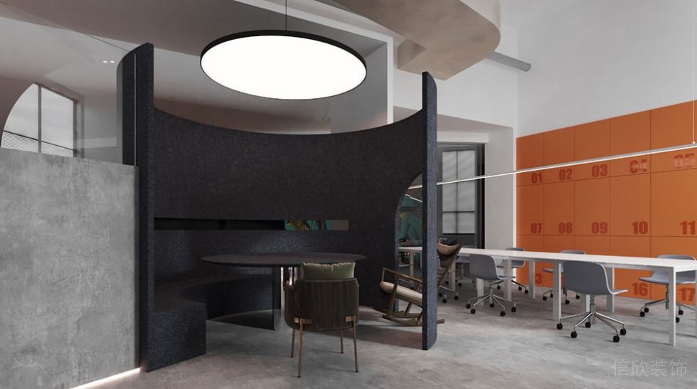 現(xiàn)代風格辦公室特色洽談區(qū)設計裝修圖